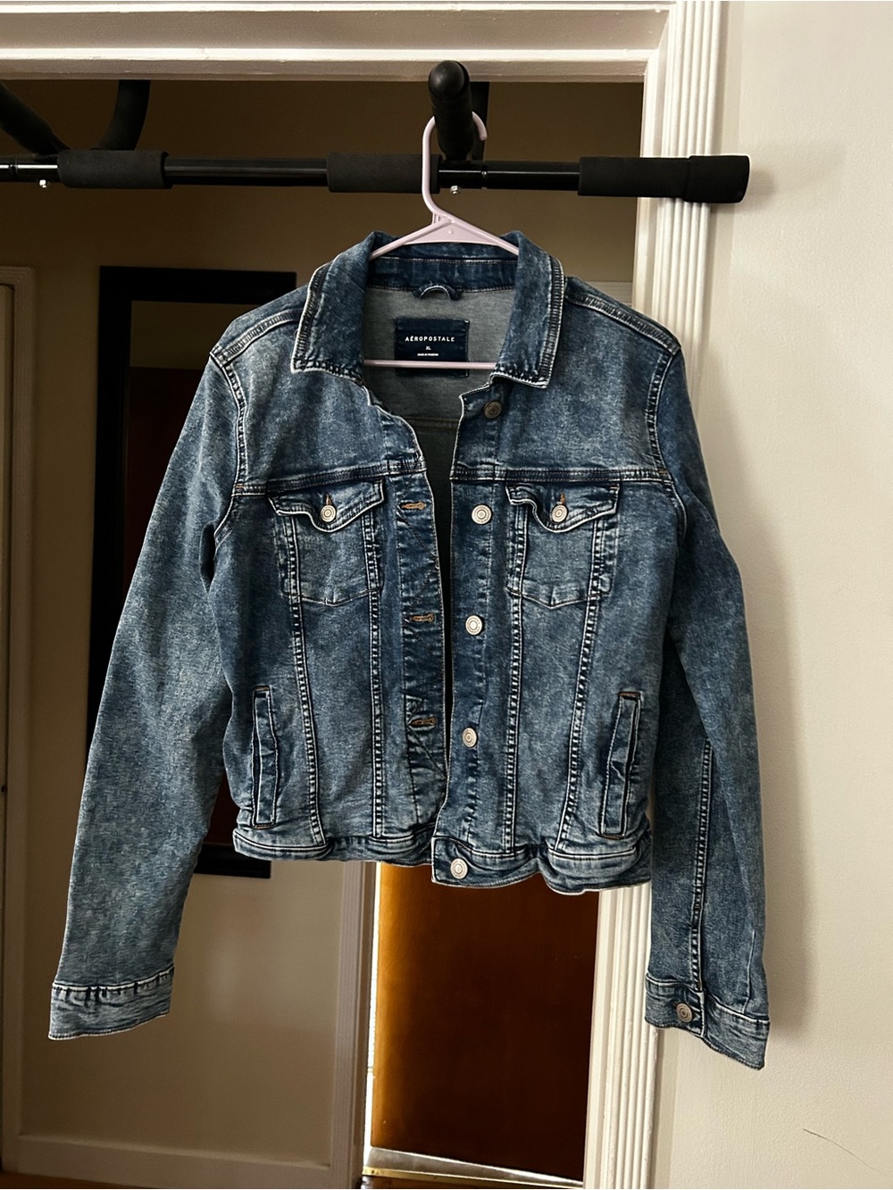Aeropostale Girls Distressed Blue Denim Jacket. Worn once